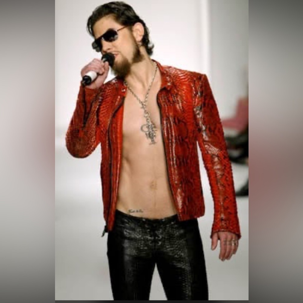 Vintage 90s LORDS Red Rockstar Lace-Up Pants Waist 30 Made in Los Angeles - Picture 10 of 10